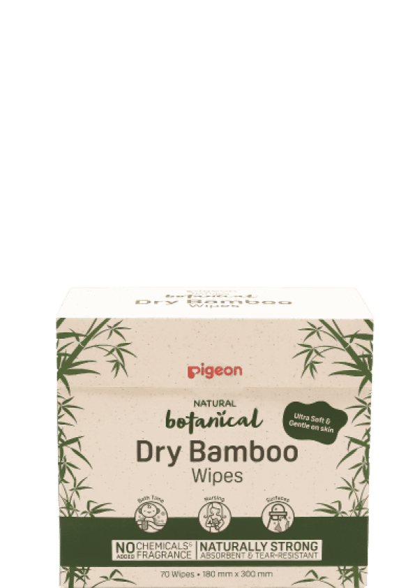 Wipe down with Dry Bamboo Wipes
